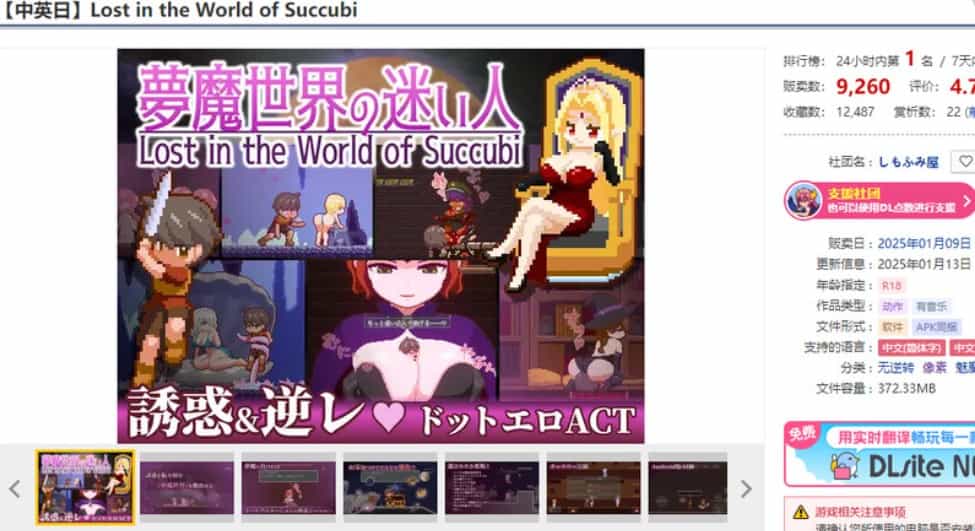 图片[2]-【爆款ACT像素全动态】梦魔世界的迷失者（夢魔世界の迷い人）Ver1.04 官中步兵版+存档 [PC540M]-ACG二次元游报